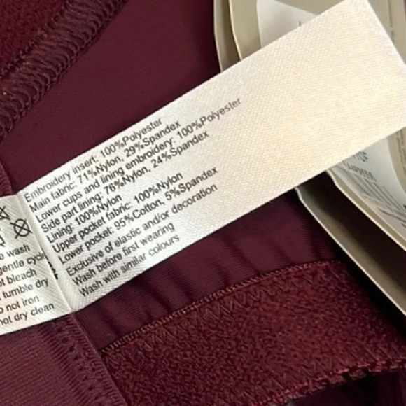 NWT Amoena Isadora Non-Wired Bra - Burgundy Size 42DDD - Picture 8 of 8